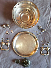 CHRISTOFLE : Chauffe-plat rond en métal argenté à 2 anses feuillagées