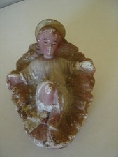 Enfant Jésus ANCIEN crèche moulage plâtre de 17cm