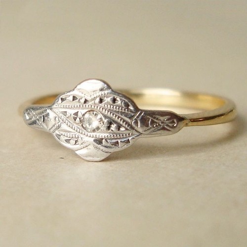 Bague mariage style vintage - bague,