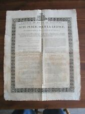 1822 AFFICHE PLACARD ACTE