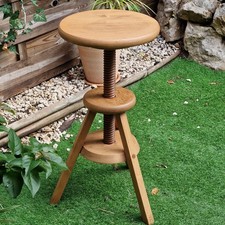 Tabouret D'atelier Ancien En Bois De Hêtre, Meuble Métier, Déco Vintage...