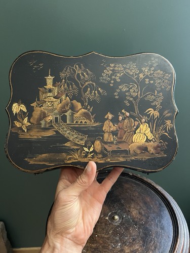 Boite coffret laque décors - &,