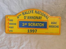 PLAQUE EMAILLEE AUTOMOBILES : 4° RALLYE NATIONAL D'ANNONAY 1997 
