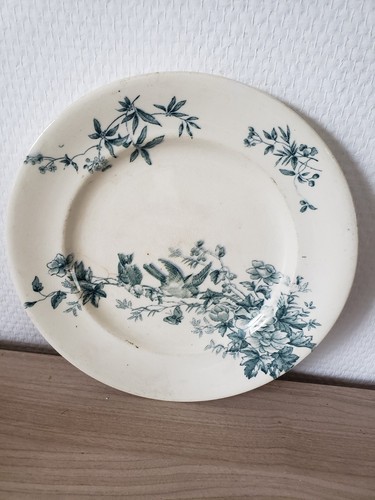 Assiette faïence longwy - assiette,