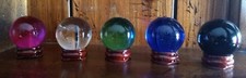 CRYSTAL BALL w STAND - magic feng shui 40mm photography sphere cosplay healing