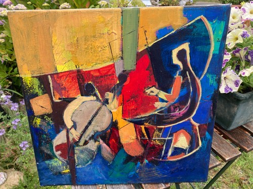 Tableau moderne huile - tableau, huile/toile