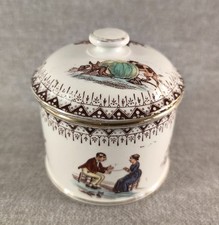 ORIGINAL BOITE A POUDRE DINETTE EN CERAMIQUE FAIENCE DE LUNEVILLE GRANVILLE