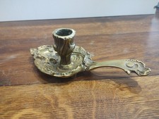 Ancien Bougeoir À Main Rat De