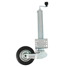 Roue Jockey - 500kg - Tube acier 60mm - Escamotable - Bride de fixation soudée m
