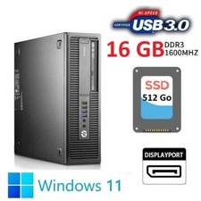 PC HP EliteDesk 705 G2 SFF AMD A4 PRO-8350B  16Go - SSD 512Go  Win 11