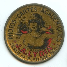 Timbre Monnaie Paris Photos J.A. Lydia 5 Centimes Vert