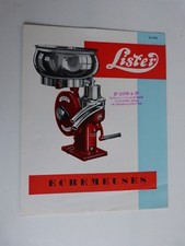prospectus : écrémeuses LISTER de 1938