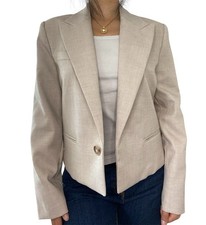 Veste Blazer Crop Bouton Mango