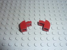 2 x DkRed Brick curved 6091