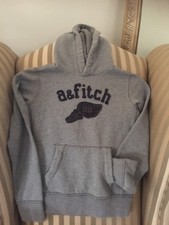 abercrombie kids boys sz XL jacket muscle hoodie sweatshirt gray cotton