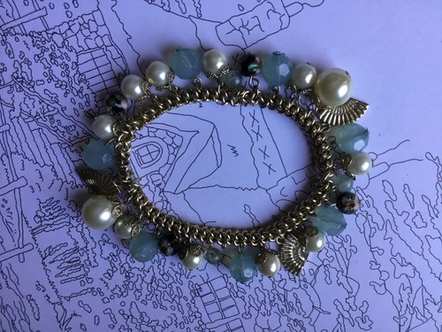 Bracelet argenté pampilles