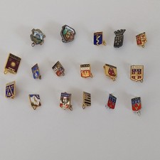 Vintage Lot de 17 Insignes Blasons Badges Epingles Villes France
