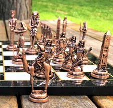 Jeu d'échecs ancien fait main