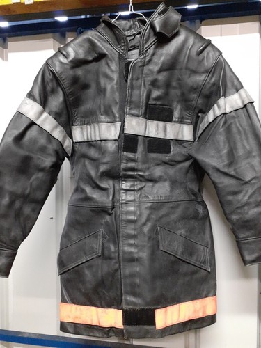 Veste cuir pompier feux - cuir,