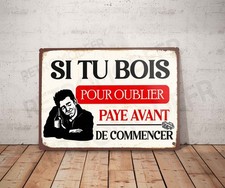 Plaque métal vintage Bar