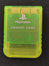PlayStation 1 carte mémoire mémory card  jaune accessoire console PS1