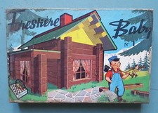 Ancien coffret de construction vintage JeuJura Maison Forestière N°1C Baby Fr