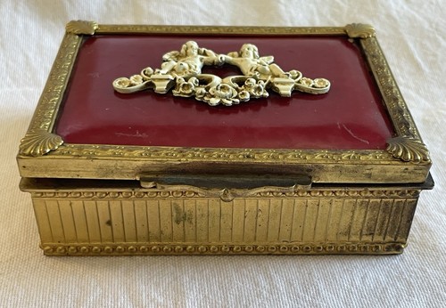 Ancienne boite bijoux - , laiton