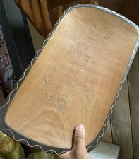 Coupe à Fruit en Bois Vintage Décoration Ethnique Ancien Corbeille Sculpté