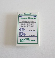 PLAYMOBIL (T2228) CENTRE EQUESTRE - Panneau Affiche Tarifs Poney Ranch 3775