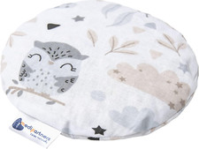 Coussin Chauffant En Noyaux De Cerises Pour Bébé 180 G Rond 15 Cm 100% Coton Nat