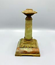 Ancien bougeoir ? pied de lampe à pétrole ? marbre style Napoléon III