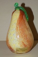 ANCIENNE POIRE EN VERRE SOUFFLÉ CRISTALLERIE PIERRE DE LUNE FRANCE