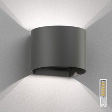 Applique murale RUNEL pour extérieur anthracite IP65 Up & Downlight + lampe
