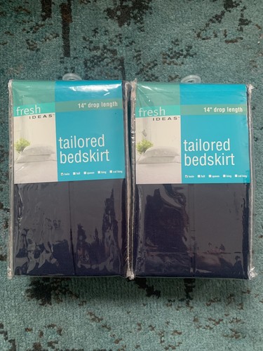 Tailored navy twin - tailored, bedskirts