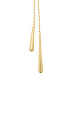 Collier Gouttes D'Eau Pendantes En Plaqué Or 18 Carats 750/000