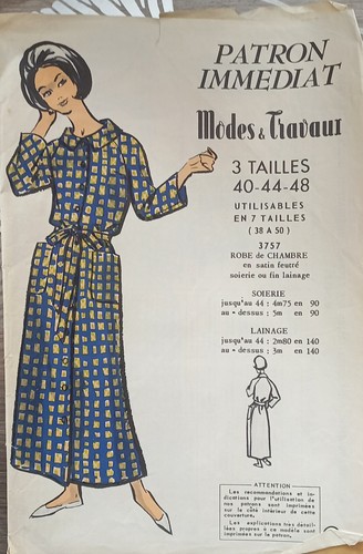 Patron robe chambre - robe, femme