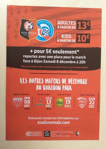 Flyer football stade rennais - football,
