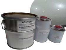 3,5L Kit Basislack Prêt Blanc Perlé Métallique Vernis Voiture Mise au Point Pour