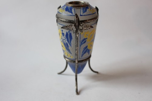 Vase amphore verre émaillé