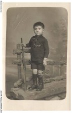 AOAP5-0309-JEUX-JOUET - enfant jouant avec un fusil CARTE PHOTO CETTE SETE