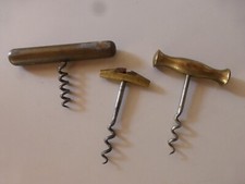 lot de 3 ANCIEN Tire-bouchon