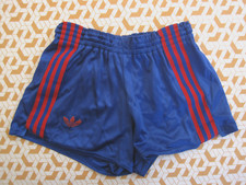 Short Adidas ventex Football Bleu rouge Polyester 80'S vintage enfant - 10 ans