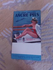 CARTON PUBLICITAIRE  BIERE ANCRE PILS , PIN UP