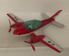 VINTAGE RARE JOUET ANCIEN AVION TOLE A FRICTION JOUSTRA  ANNEES 60 / 70