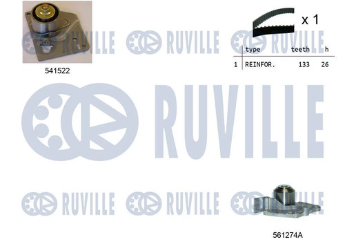 Kit distribution pompe a eau - kit, +