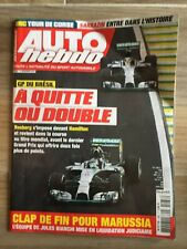 AUTO HEBDO N°1986 13/11/2014 F1 GP BRESIL MARUSSIA NASCAR ERC CORSE HARTLEY 