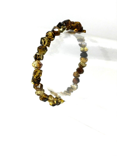 Bracelet ambre cadeau facettes - bracelet,