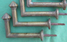 2 gros crochets pitons embrasses anciennes décoration laiton profondeur 10,5 cm