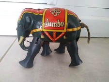 jouet ancien tole mécanique ELEPHANT CIRQUE JUMBO B & S germany années 30