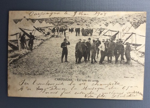 Cpa postcard camp militaire - camp,